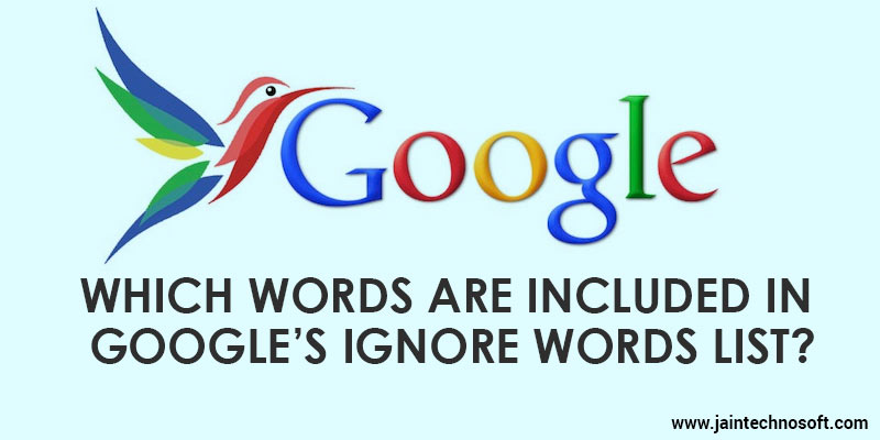 Google-Ignore-Words-List